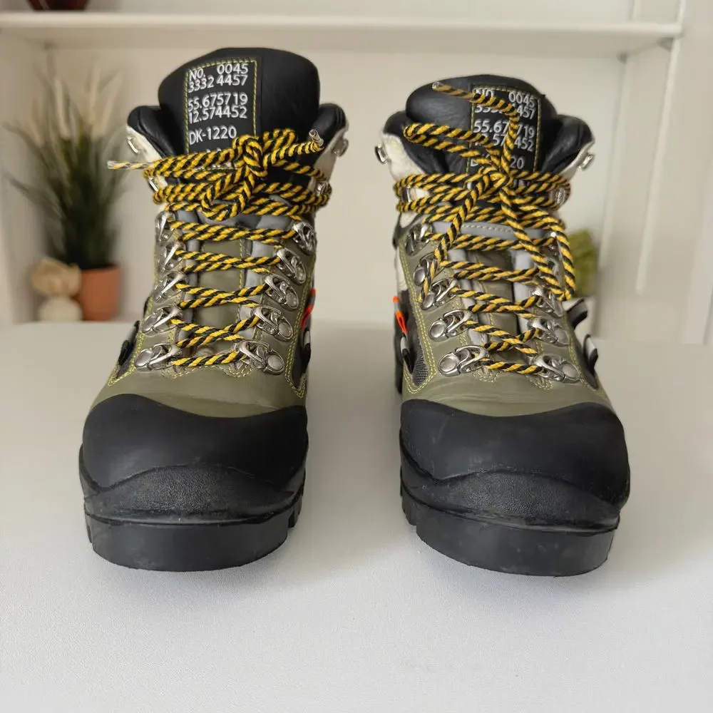 Ganni Green Leather Colorblock Bruna Trekking Hiking Boots Size 7 - Picture 6 of 10